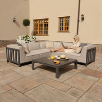 Maze Outdoor Ibiza Small Corner Sofa Set in Oatmeal