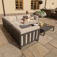 Maze Outdoor Ibiza Small Corner Sofa Set in Oatmeal