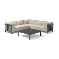 Maze Outdoor Ibiza Small Corner Sofa Set in Oatmeal