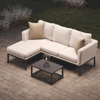 Maze Outdoor Pulse Chaise Sofa Set in Oatmeal