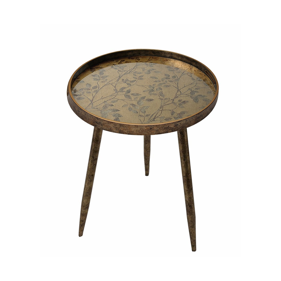 Oriental Floral Round Side Table MindyBrown 1
