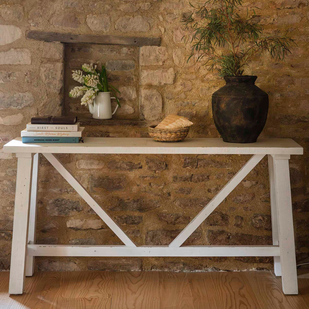 Ashwell Console Table - Whitewash Garden Trading 2