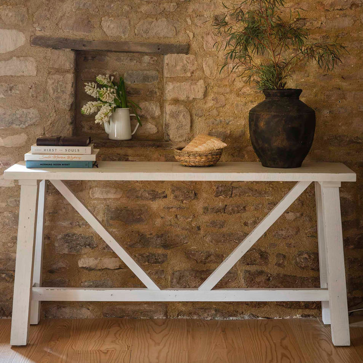 Ashwell Console Table - Whitewash Garden Trading 2