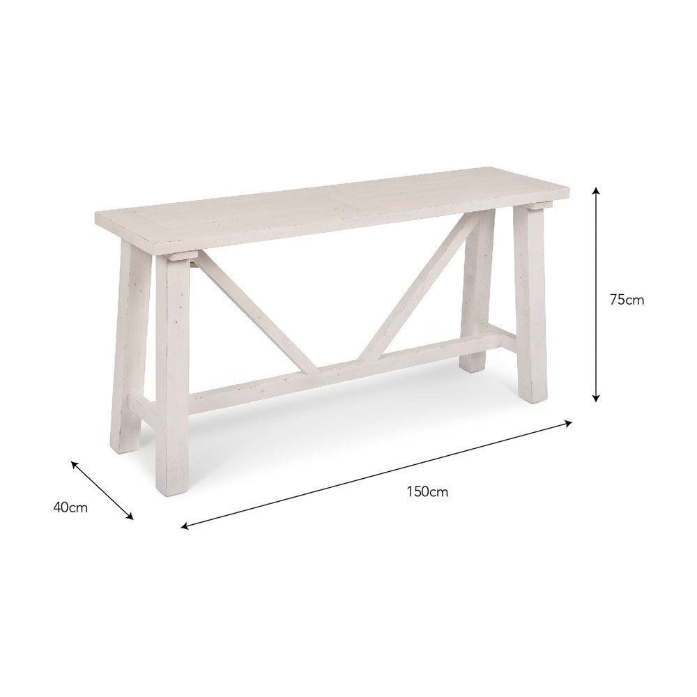 Ashwell Console Table - Whitewash Garden Trading 5