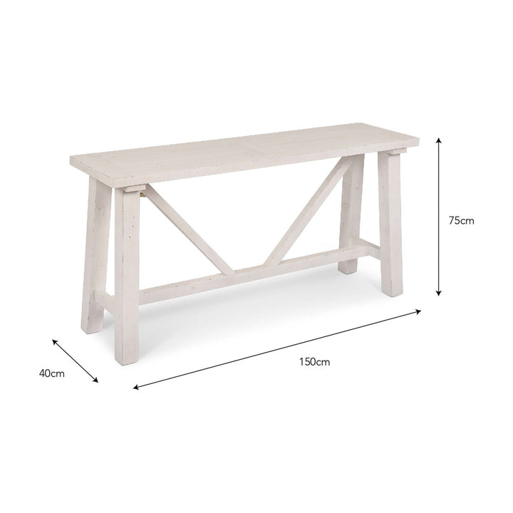 Ashwell Console Table - Whitewash Garden Trading 5