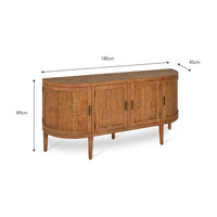 Garden Trading Ashwell Curved Sideboard Natural