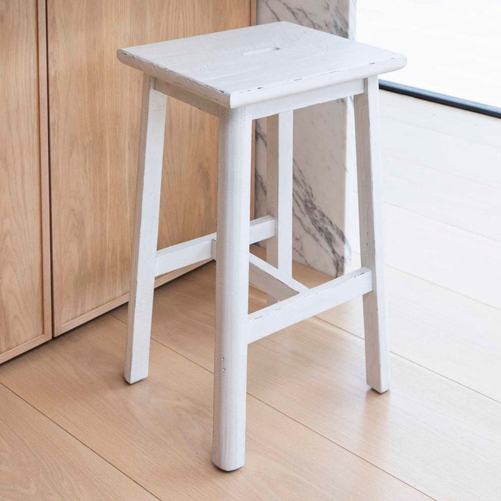 Ashwell Handle Bar Stool - Whitewash Garden Trading 2