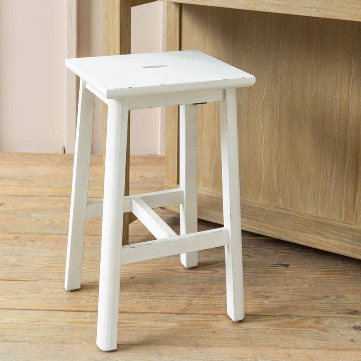 Ashwell Handle Bar Stool - Whitewash Garden Trading 3