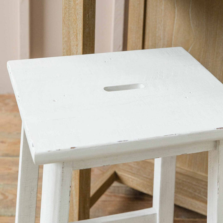Ashwell Handle Bar Stool - Whitewash Garden Trading 4