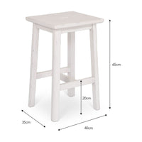 Garden Trading Ashwell Handle Bar Stool Whitewash