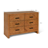 Garden Trading Fawley Chevron Chest of Drawers Natural