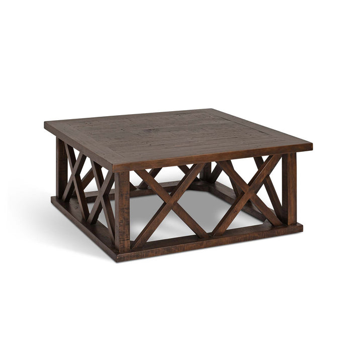 Oxhill Square Coffee Table - Antique Brown Garden Trading 4