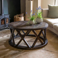 Garden Trading Oxhill Coffee Table Round Antique Brown