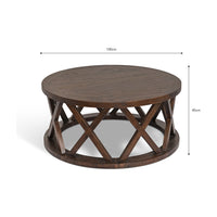 Garden Trading Oxhill Coffee Table Round Antique Brown