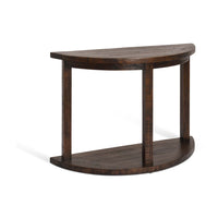 Garden Trading Oxhill Curved Console Table Antique Brown