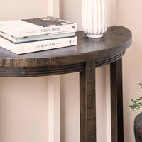 Garden Trading Oxhill Curved Console Table Antique Brown