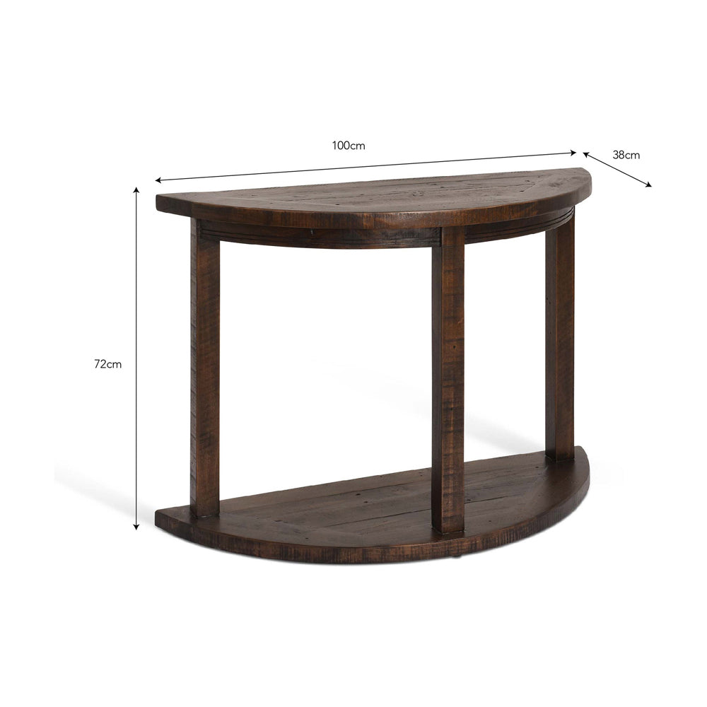 Garden Trading Oxhill Curved Console Table Antique Brown