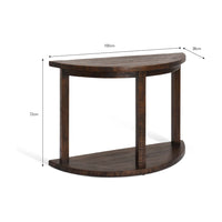 Garden Trading Oxhill Curved Console Table Antique Brown