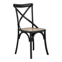 O&Co Fitzpatrick Set of 2 Cane Dining Chairs in Black