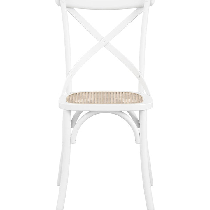 Fitzpatrick Set of 2 Cane Dining Chairs - White LPD Home 1