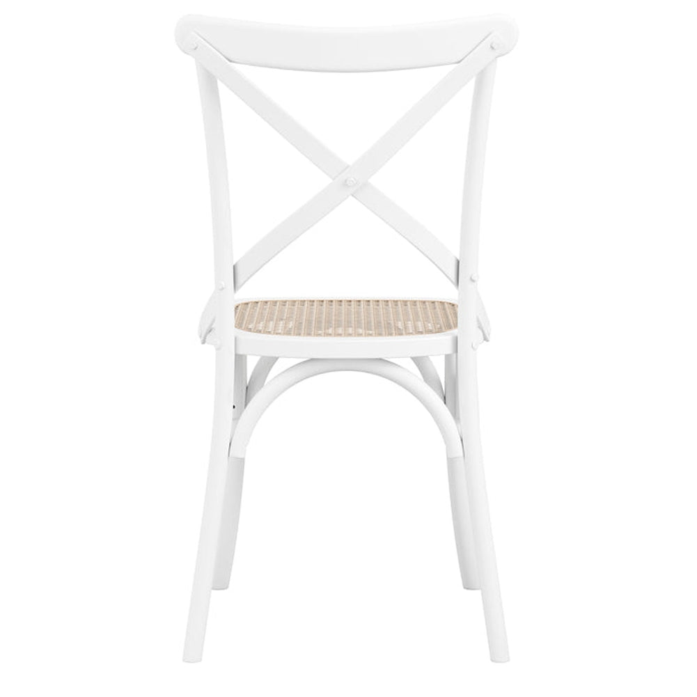 O&Co Fitzpatrick Set of 2 Cane Dining Chairs in White