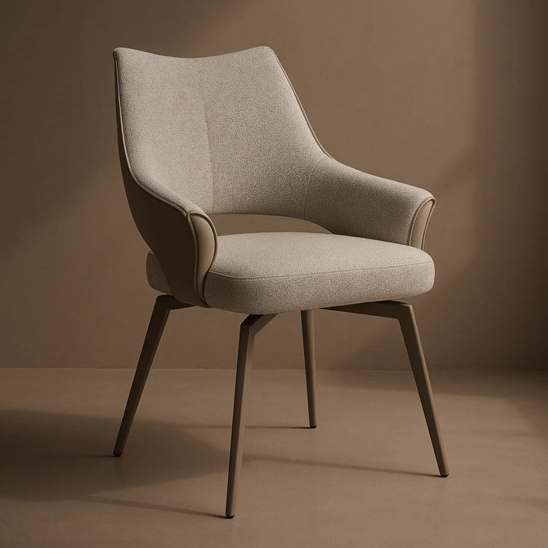 Flores Swivel Dining Chair - Grey
