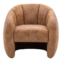 Gallery Interiors Oxford Tub Chair in Antique Tan Leather