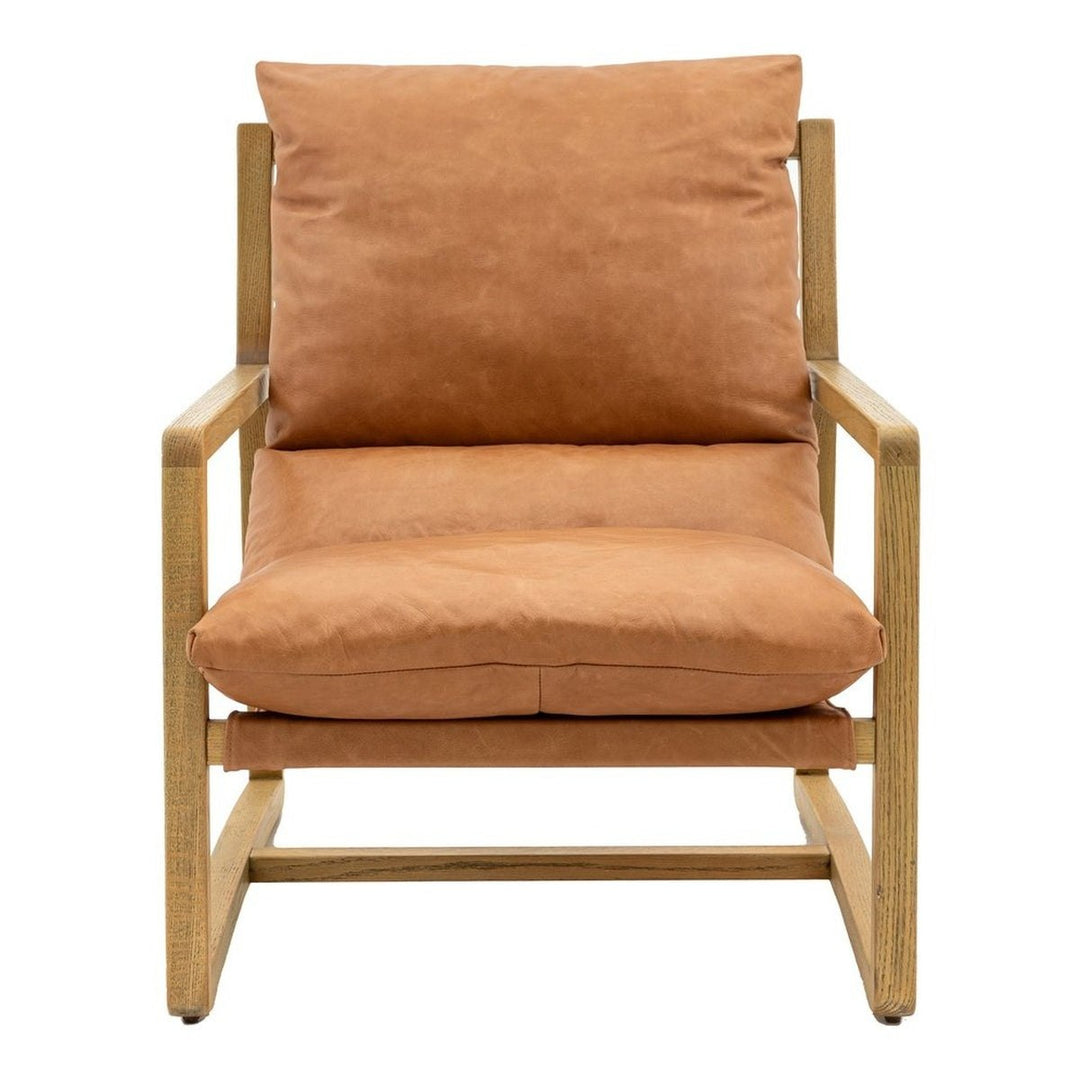 Griffin Lounge Chair - Vintage Brown Leather GalleryDirect 1