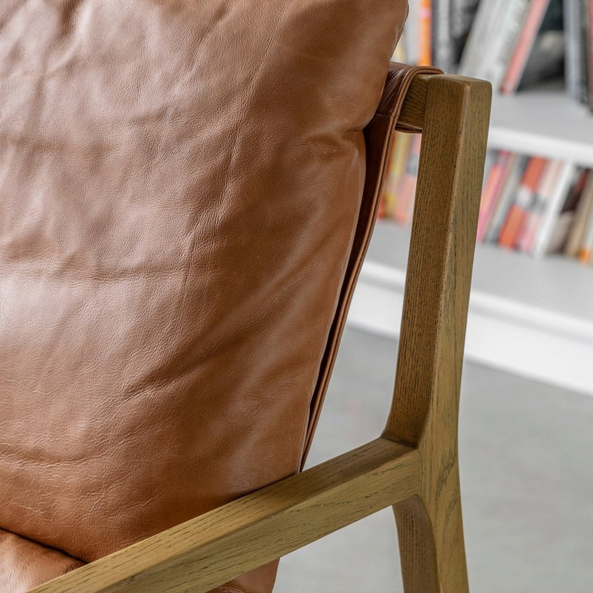 Gallery Interiors Griffin Lounge Chair in Vintage Brown Leather