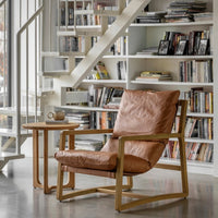 Gallery Interiors Griffin Lounge Chair in Vintage Brown Leather