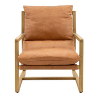 Gallery Interiors Griffin Lounge Chair in Vintage Brown Leather