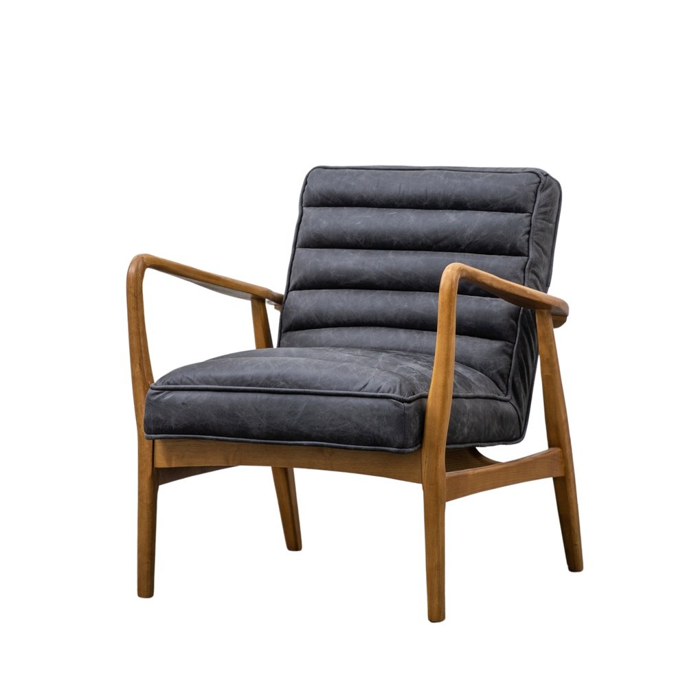 Gallery Interiors Datsun Occasional Chair in Antique Ebony