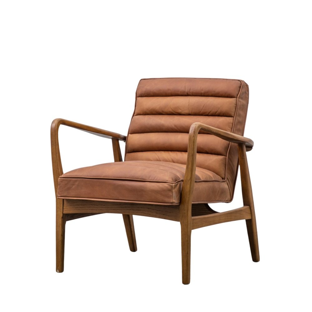  GalleryDirect-Gallery Interiors Datsun Occasional Chair in Vintage Brown-Brown 653 