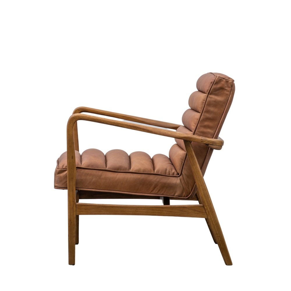  GalleryDirect-Gallery Interiors Datsun Occasional Chair in Vintage Brown-Brown 013 