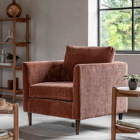 Gallery Interiors Chesterfield Armchair in Rust