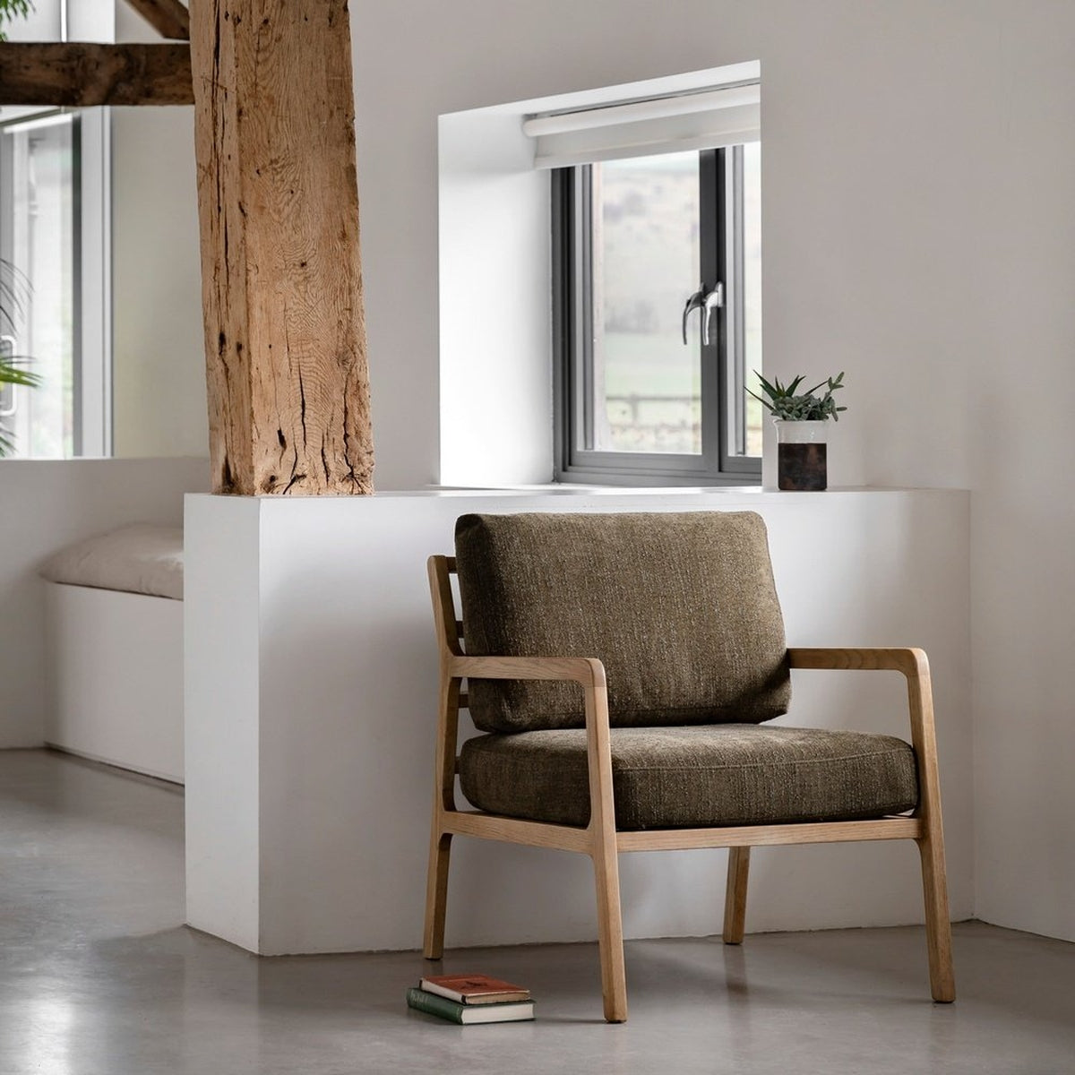 Gallery Interiors Vesper Armchair in Moss Green