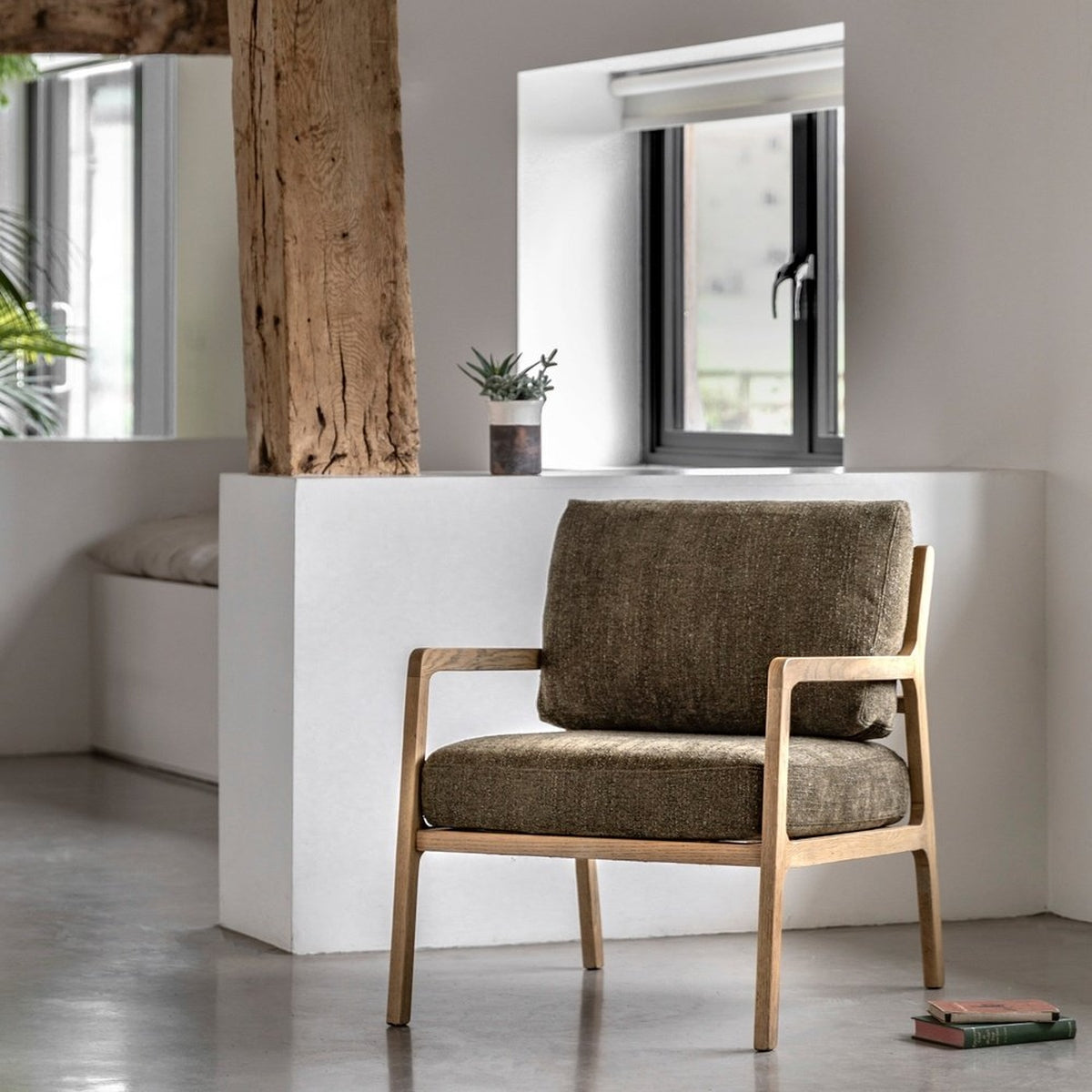 Gallery Interiors Vesper Armchair in Moss Green