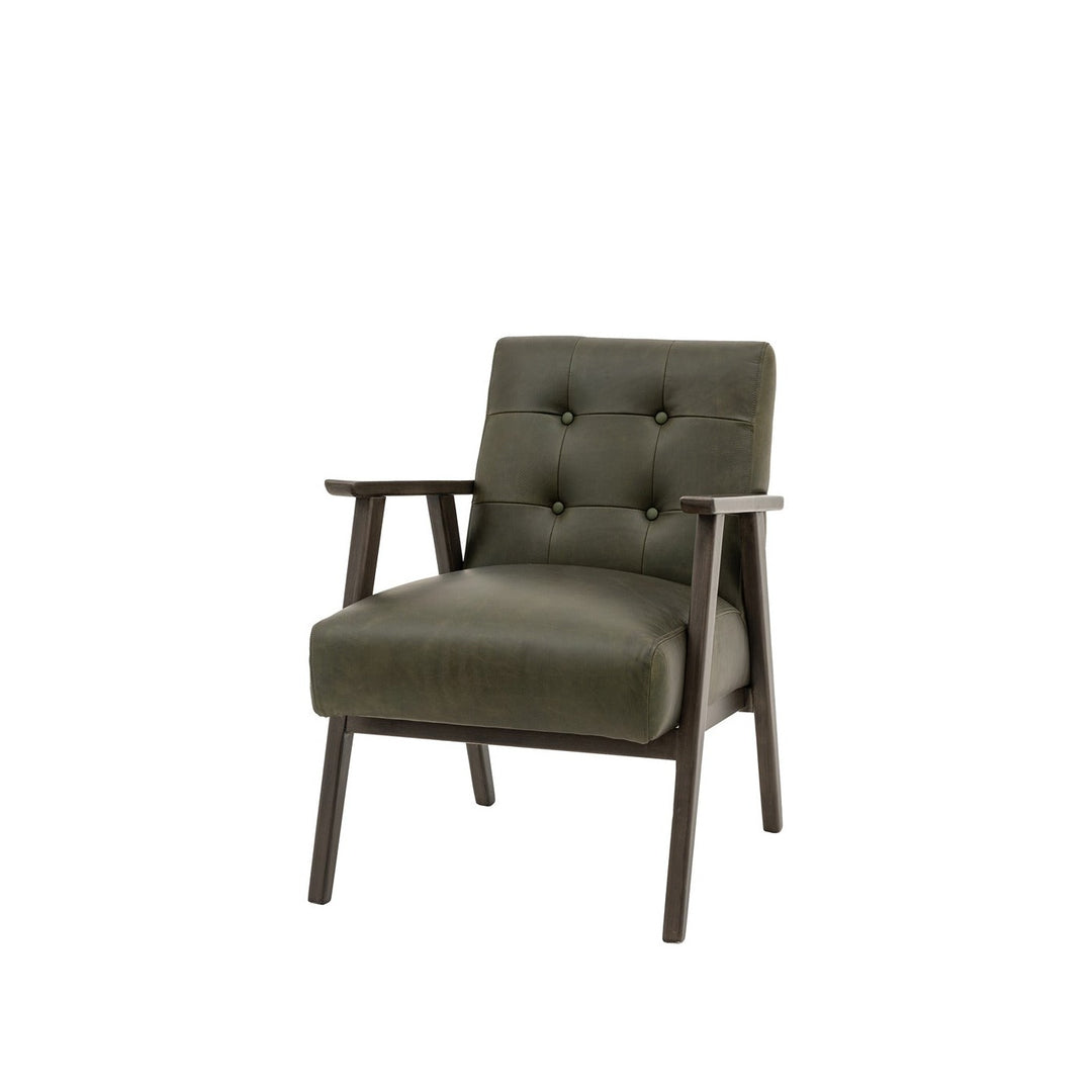 Hallcrest Armchair - Heritage Green Leather GalleryDirect 5