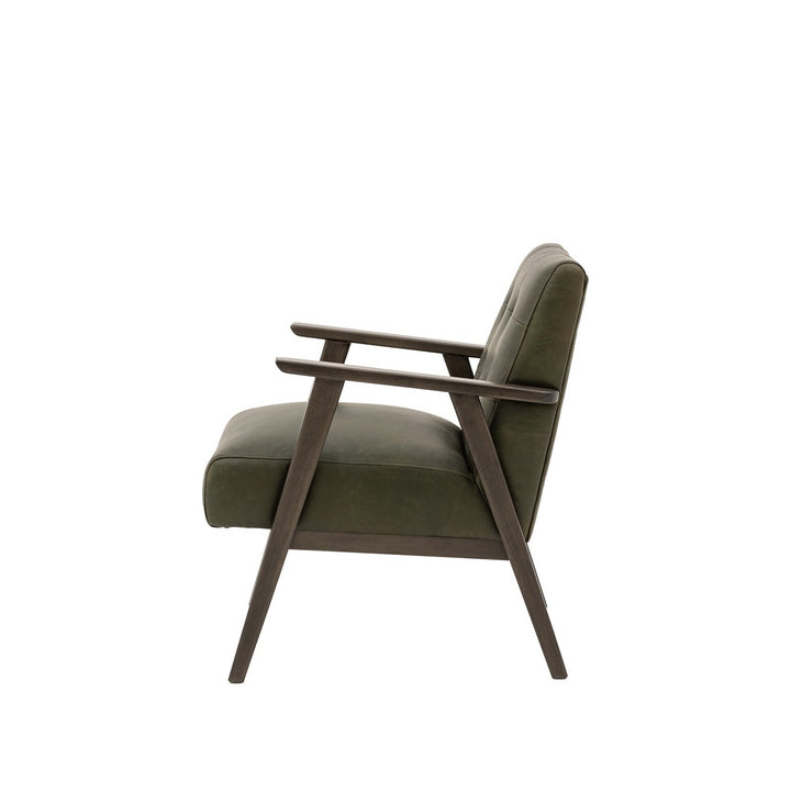 Hallcrest Armchair - Heritage Green Leather GalleryDirect 6