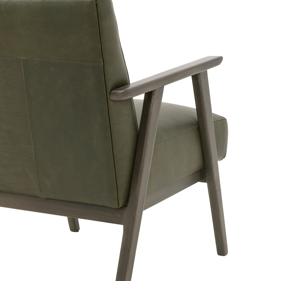 Hallcrest Armchair - Heritage Green Leather GalleryDirect 8