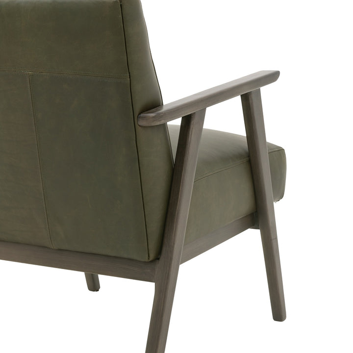 Hallcrest Armchair - Heritage Green Leather GalleryDirect 8