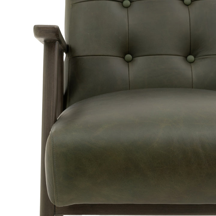 Hallcrest Armchair - Heritage Green Leather GalleryDirect 9
