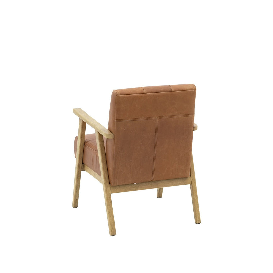 Hallcrest Armchair - Antique Brown Leather GalleryDirect 5
