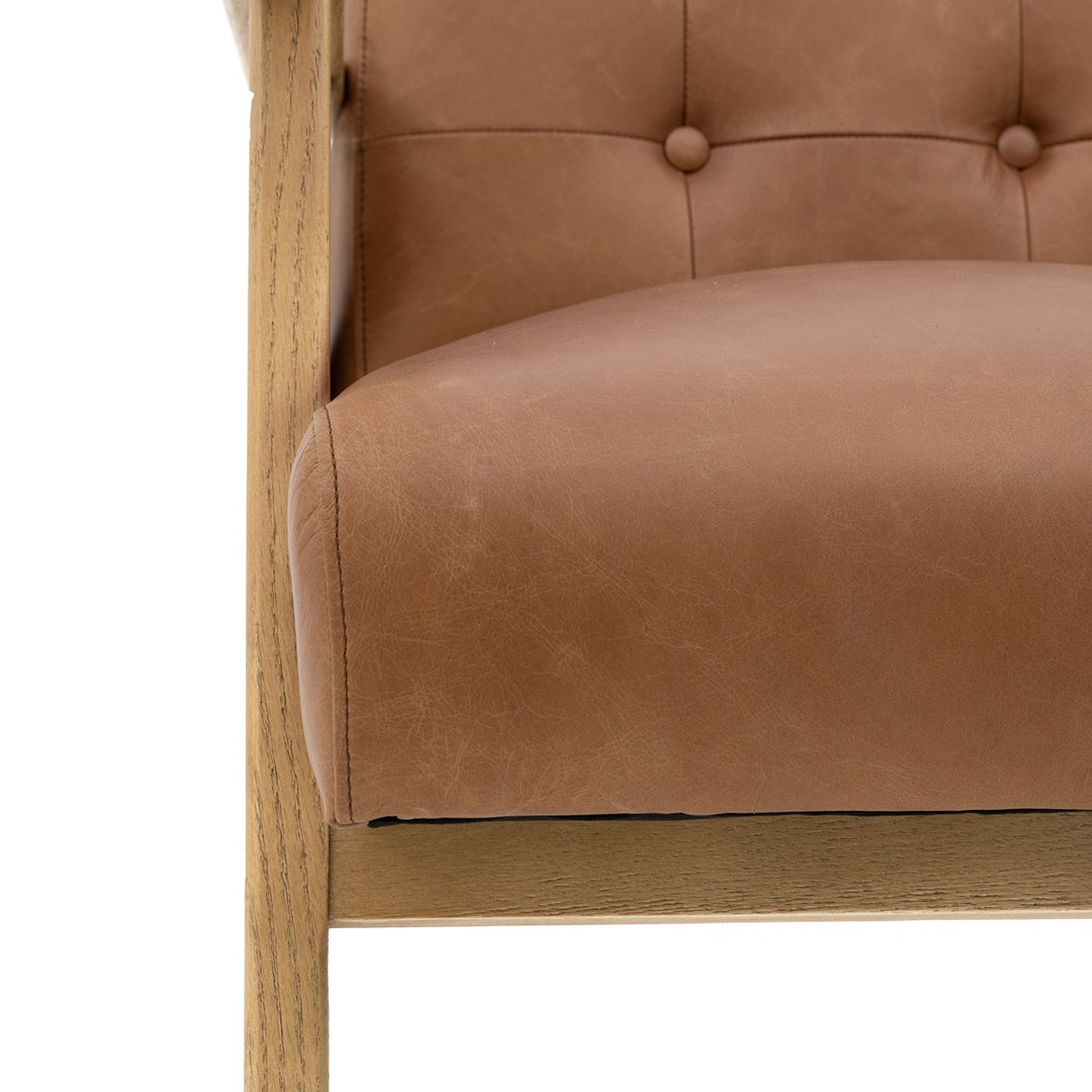 Hallcrest Armchair - Antique Brown Leather GalleryDirect 7