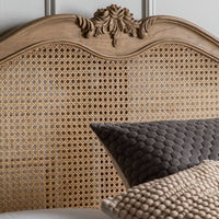 Gallery Interiors Chic Super King Cane Bed in Weathered Wood