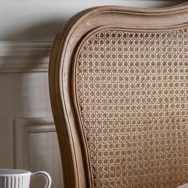 Chic Super King Bed - Cane & Weathered Wood Bed GalleryDS 6