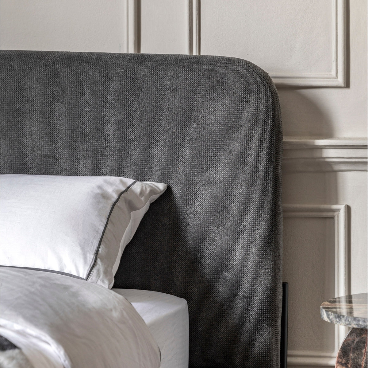 Gallery Interiors Oslin Bedstead in Warm Grey