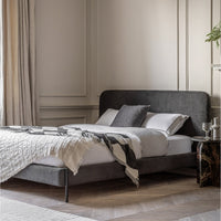 Gallery Interiors Oslin Bedstead in Warm Grey