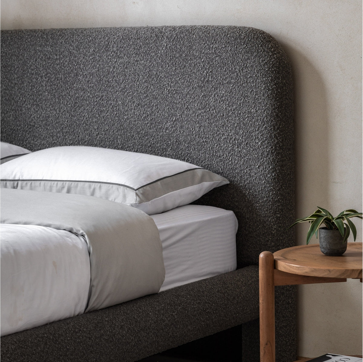 Gallery Interiors Raleigh Bedstead in Charcoal