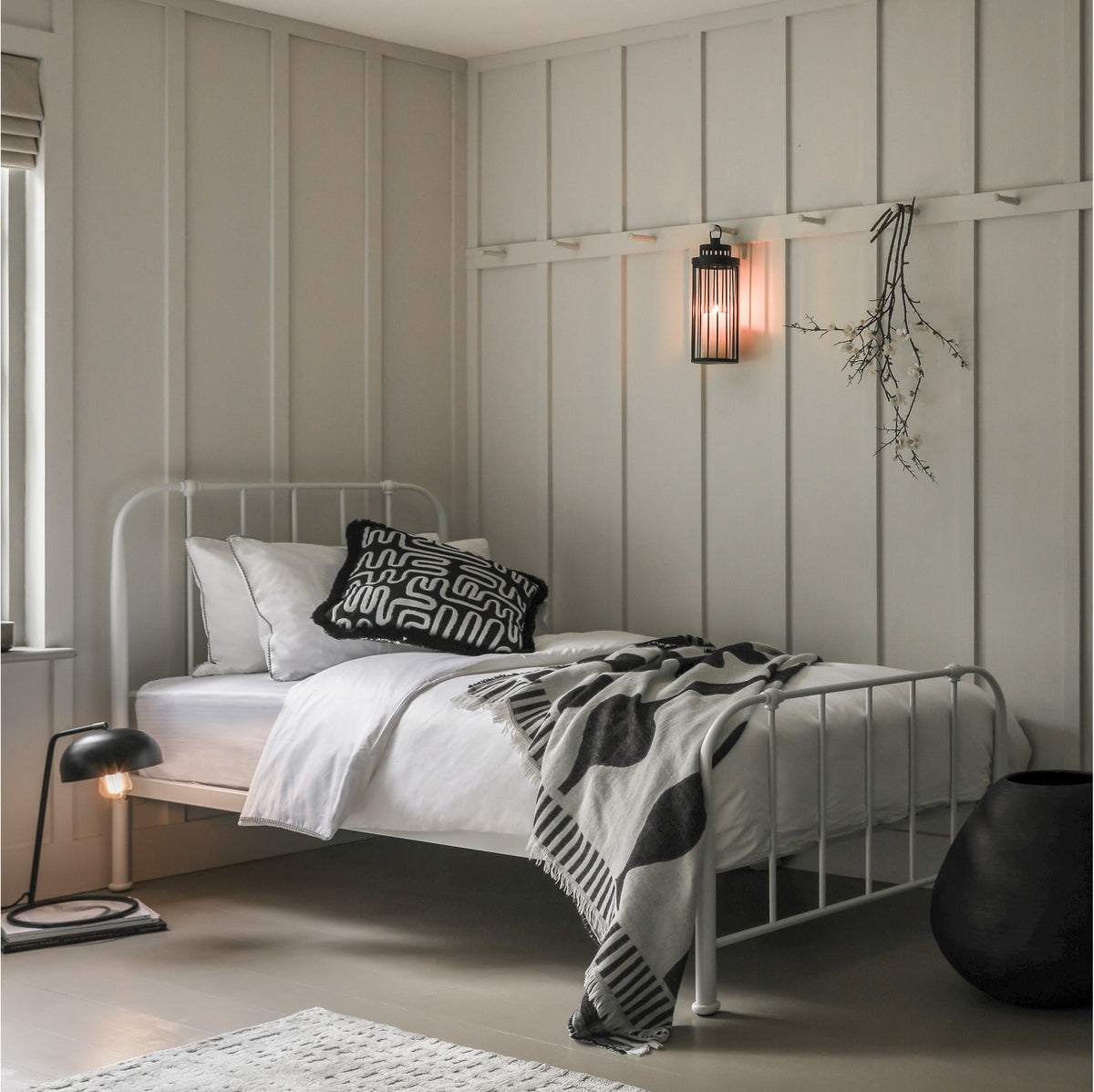 Gallery Interiors Loughborough Bed in Ivory